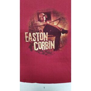 Easton Corbin Sitting Down  Country Singer Red Graphic T-Shirt Men's Size XL
